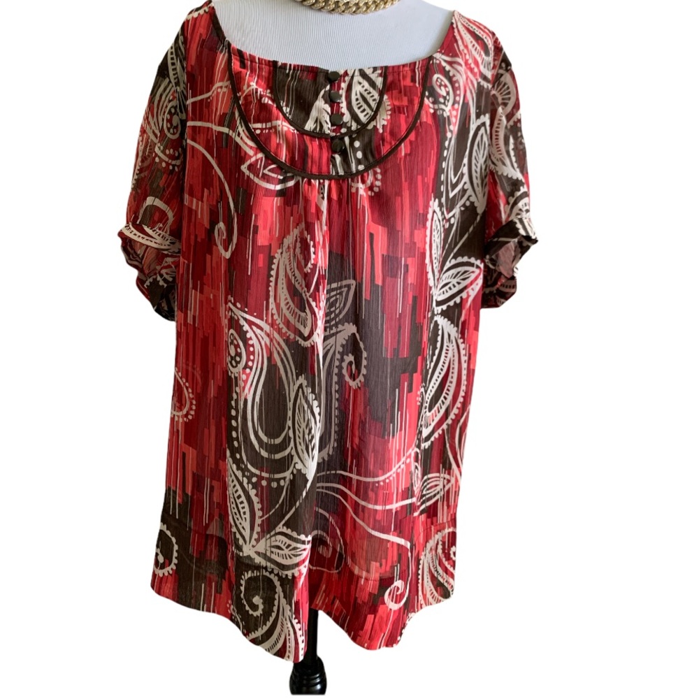 Lane Bryant Chiffon top - Picture 3 of 5
